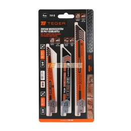 Zestaw brzeszczotów do piły szablastej - Typ: S - METAL/DREWNO (6szt), TEGER