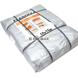Plandeka SUPER MOCNA 10x15m (srebrna) gramatura 160g/m2