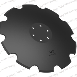 Talerz, uzębiony Z-10 fi 560 mocowanie 6/120 grubość 4,5 mm stal borowa prosta piasta, Tolmet, Waryński