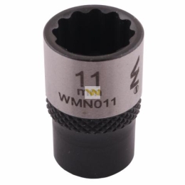 Nasadka dwunastokątna 1/4". 11 mm. CrV50BV30. DIN 3124. Waryński